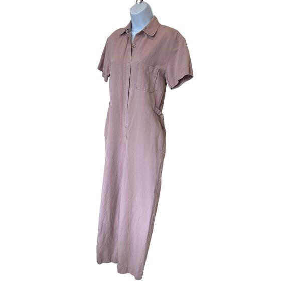 Club Monaco Pink Short Sleeve Boilersuit SIZE 2 Utility Jumpsuit Relaxed $249 - Picture 6 of 11